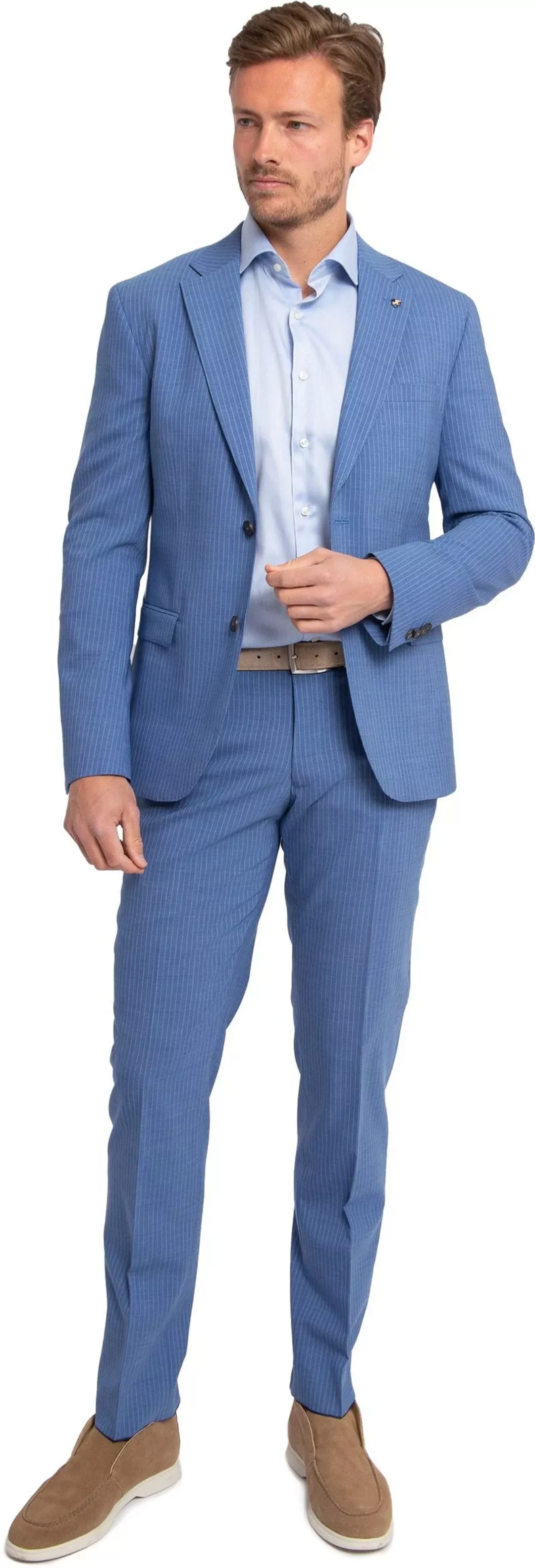 Suitable Strato Ossi Suit Wool Blau - Größe 48 günstig online kaufen