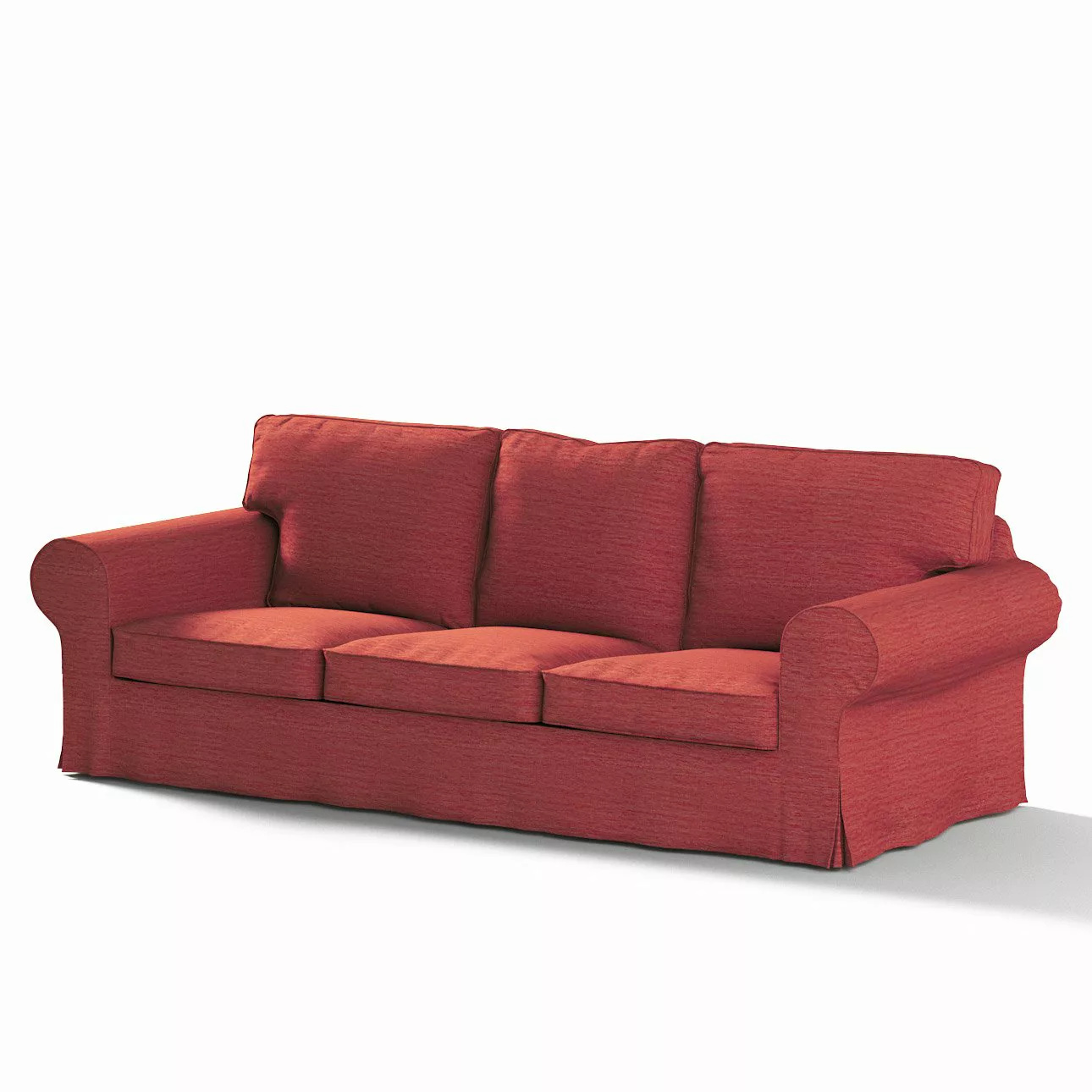 Bezug für Ektorp 3-Sitzer Sofa nicht ausklappbar, ziegelrot, Sofabezug für günstig online kaufen