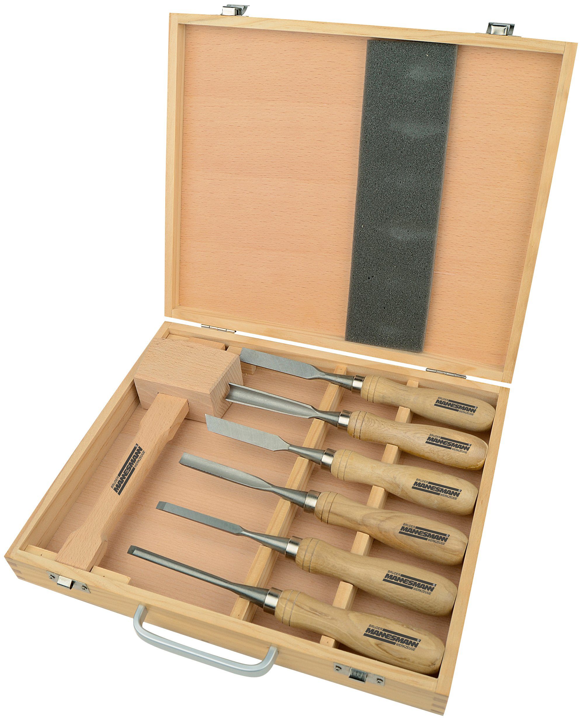 Brüder Mannesmann 7-tlg. Holz-schnitzwerkzeugsatz 66107 günstig online kaufen