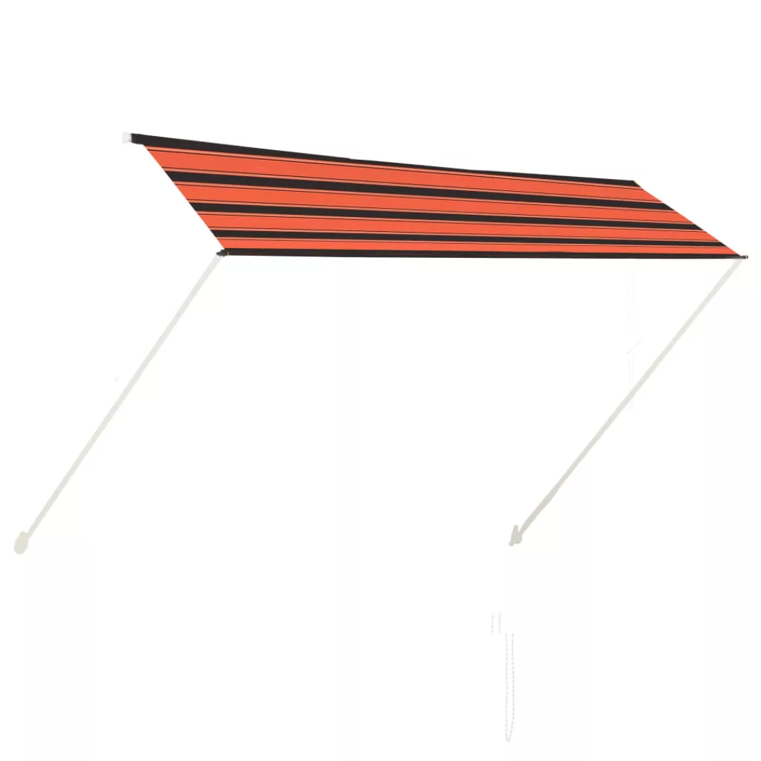 Einziehbare Markise 300×150 Cm Orange Und Braun günstig online kaufen