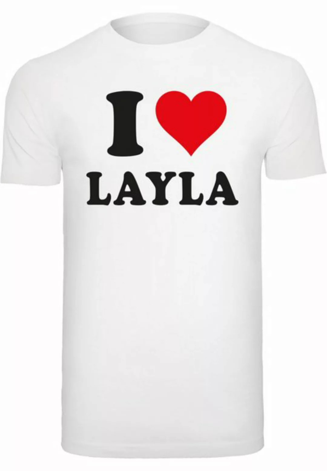 Merchcode T-Shirt Merchcode Herren I Love Layla T-Shirt (1-tlg) günstig online kaufen