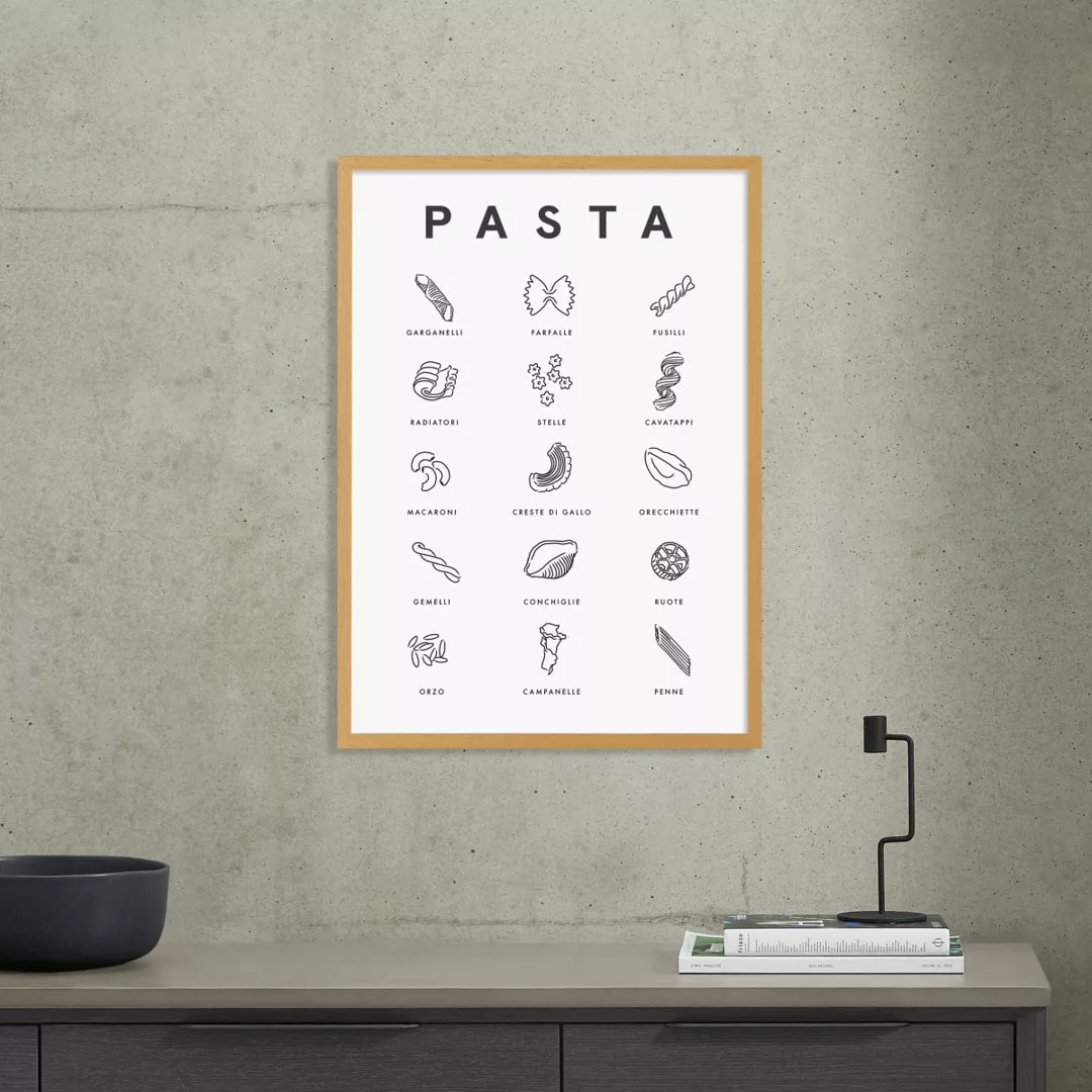 Violet Studio 'Pasta Guide' gerahmter Kunstdruck (A2) - MADE.com günstig online kaufen