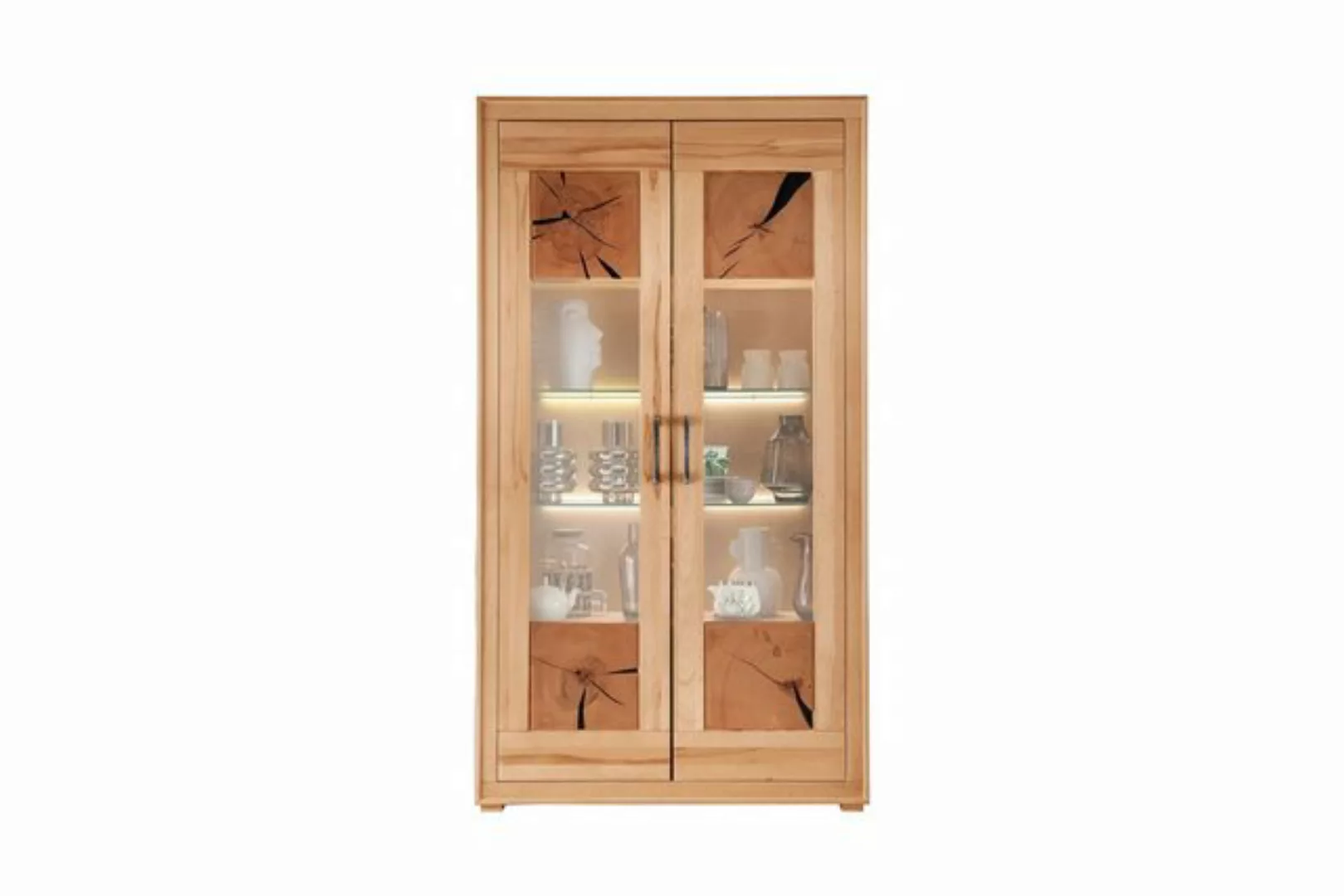 Main Möbel Vitrine Vitrine Schrank 110x201cm Kernbuche Danzig günstig online kaufen