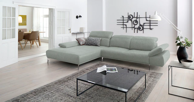 W.SCHILLIG Ecksofa "levi, Designsofa, elegant und zeitlos, bequem, L-Form", günstig online kaufen