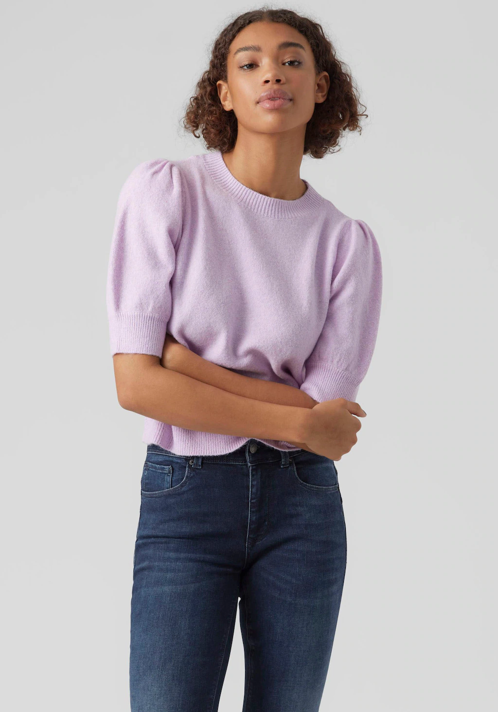 Vero Moda Strickpullover "VMDOFFY 2/4 O-NECK PULLOVER GA NOOS", mit leichte günstig online kaufen