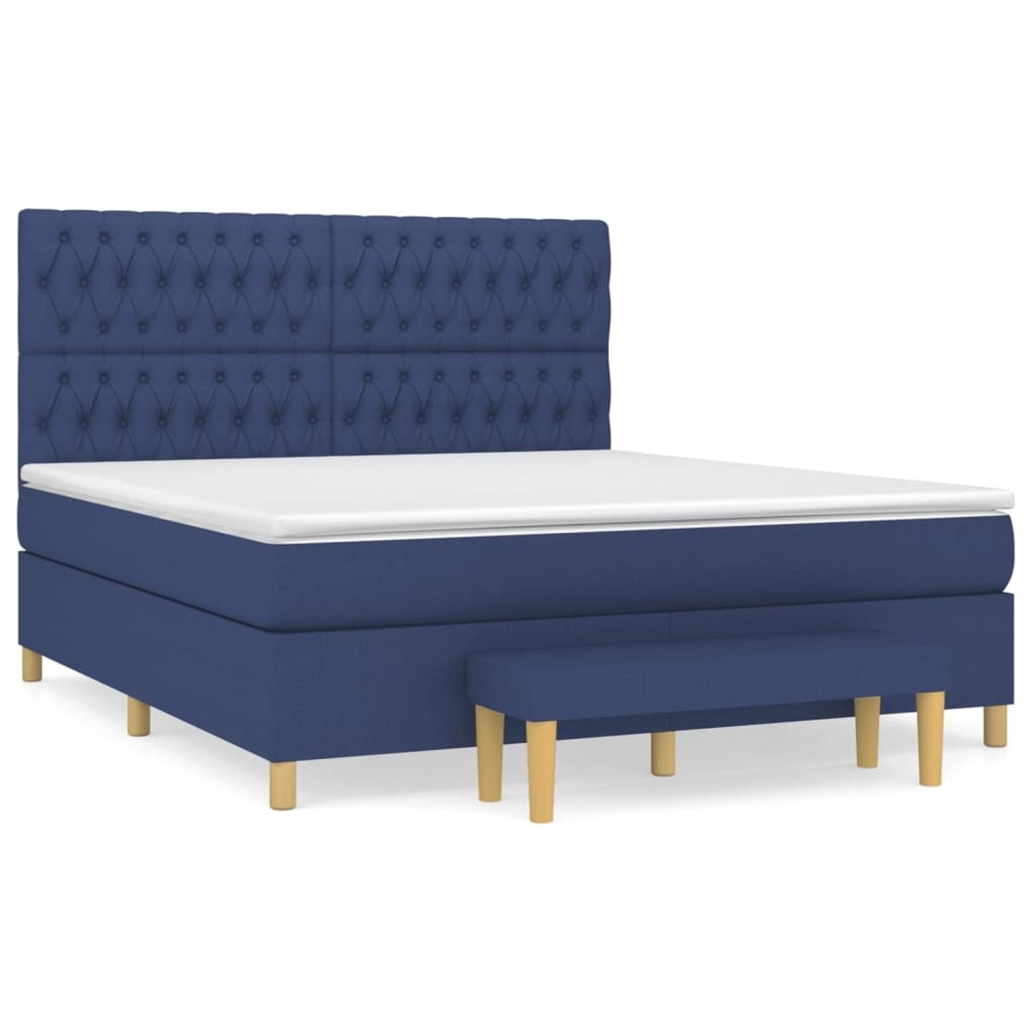 vidaXL Boxspringbett mit Matratze Blau 180x200 cm Stoff1358658 günstig online kaufen