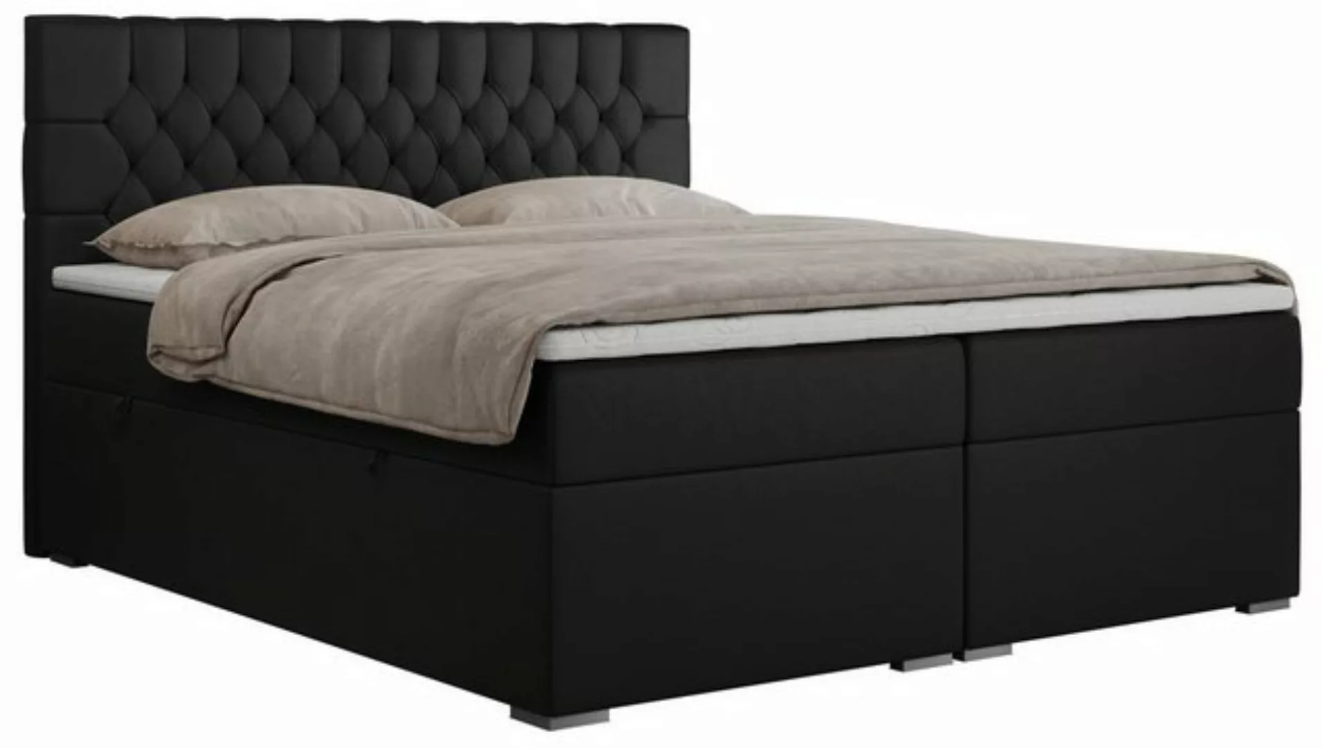 MKS MÖBEL Boxspringbett PERA, Doppelbett mit Multipocket-Matratze- Polsterb günstig online kaufen