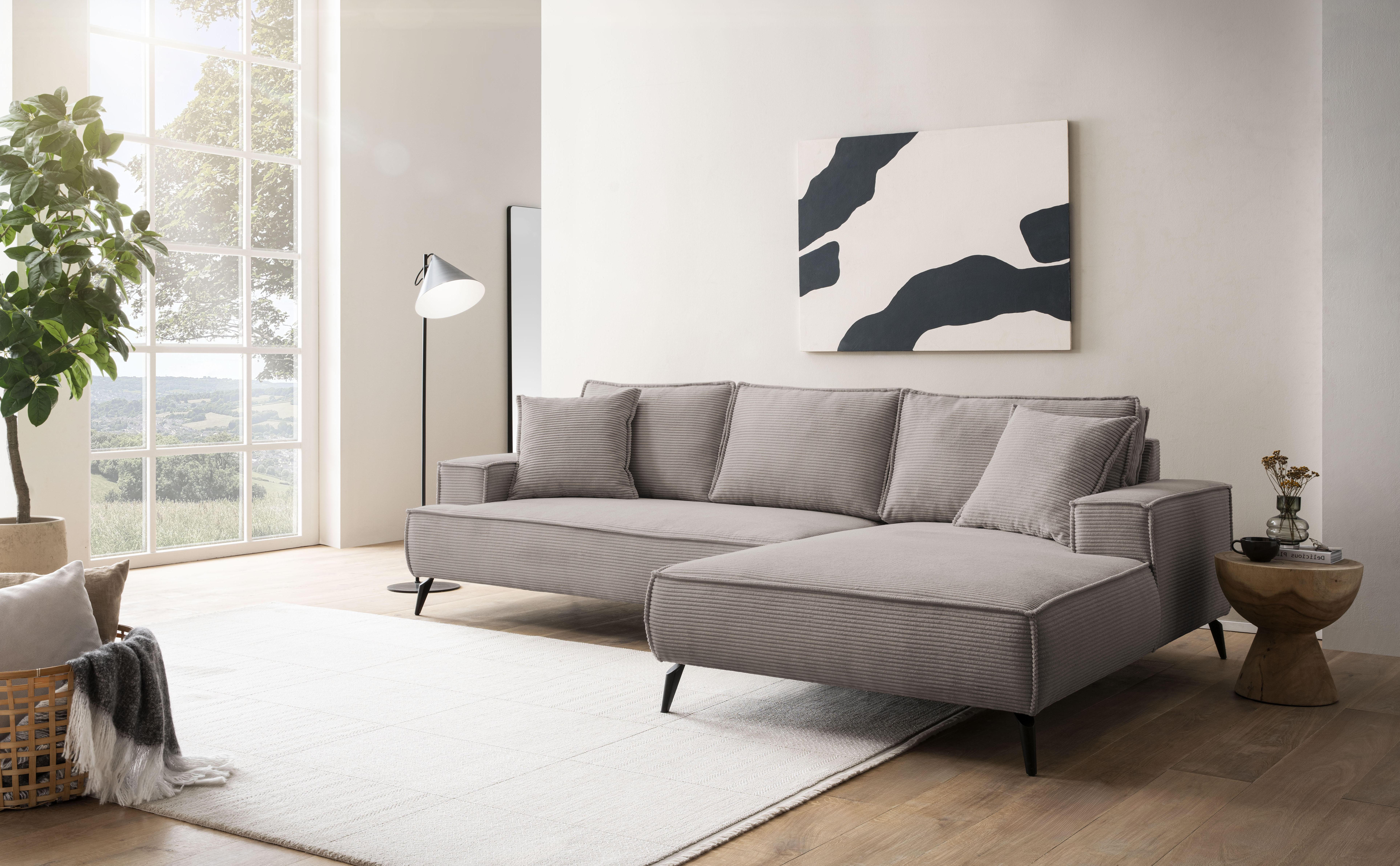 andas Ecksofa »TVINNU, L-Form in Cord, Sofa«, wahlweise Recamiere rechts/li günstig online kaufen