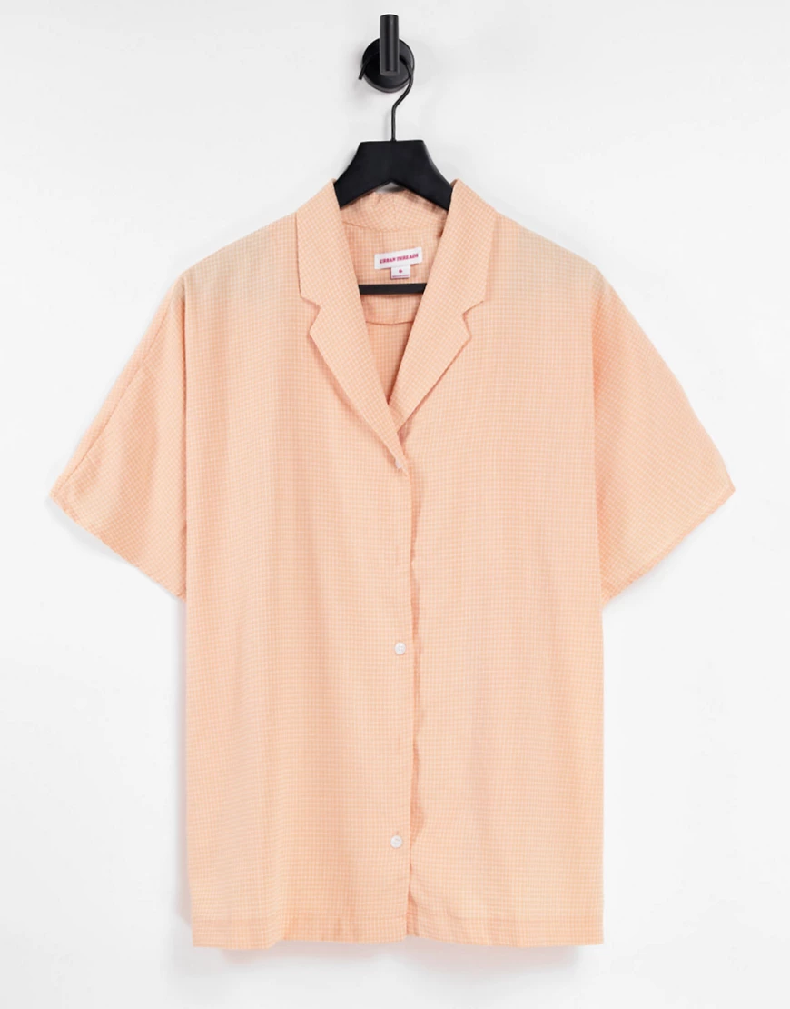 Urban Threads – Oversize-Strandhemd in Orange günstig online kaufen
