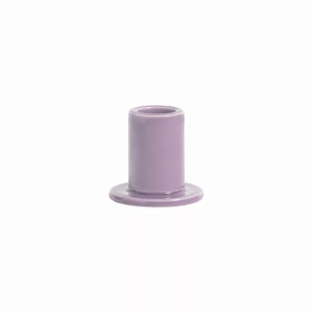 Kerzenleuchter Tube Small keramik violett / H 5 cm - Keramik - Hay - Violet günstig online kaufen