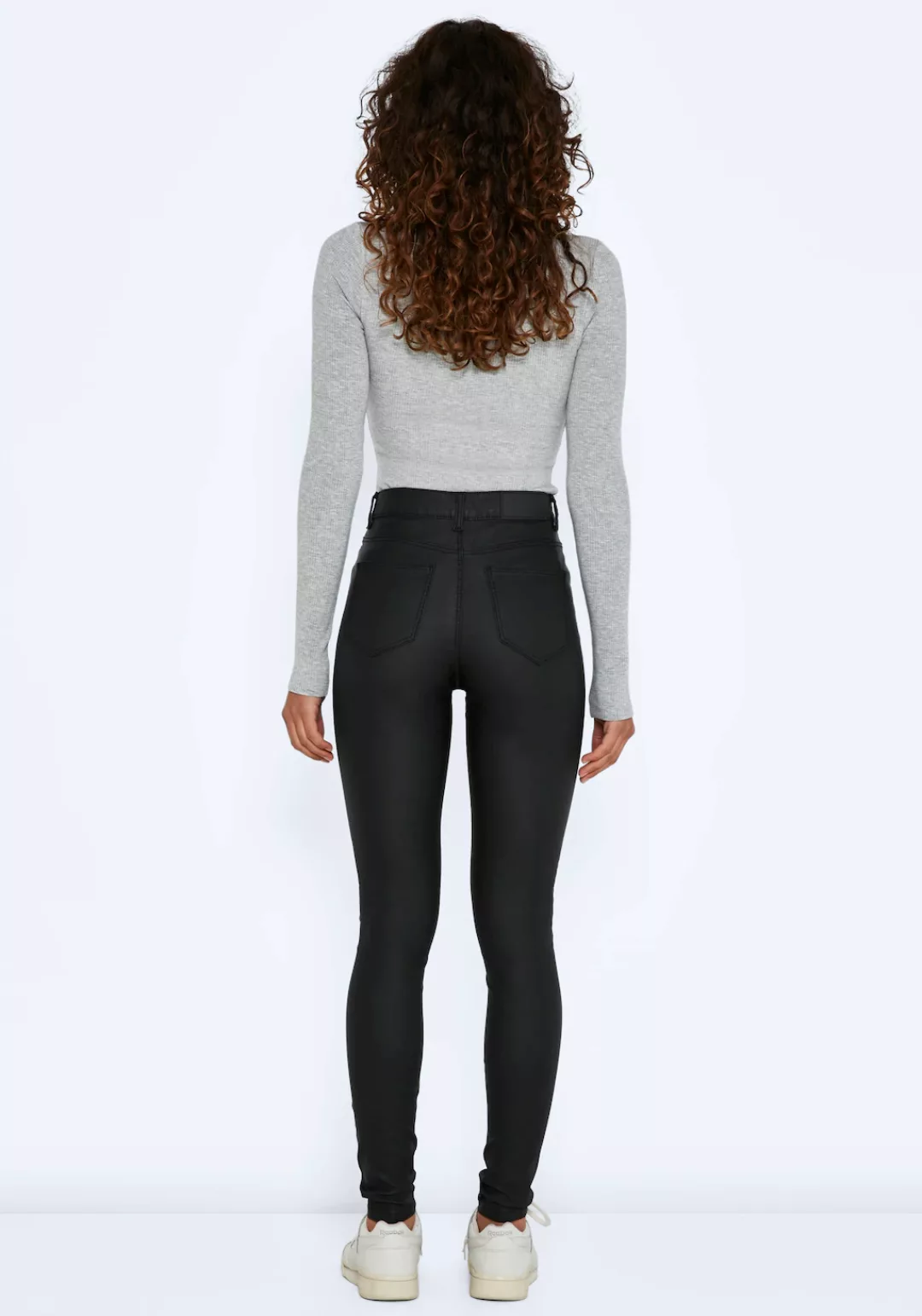 Noisy may Lederimitathose NMCALLIE HW SKINNY COATED PANTS NOOS günstig online kaufen