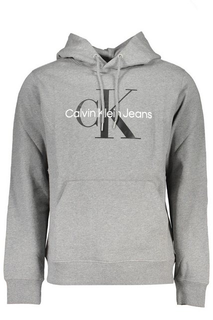 Calvin Klein Jeans Sweatshirt Graues Herren-Sweatshirt mit Kapuze und Logo- günstig online kaufen