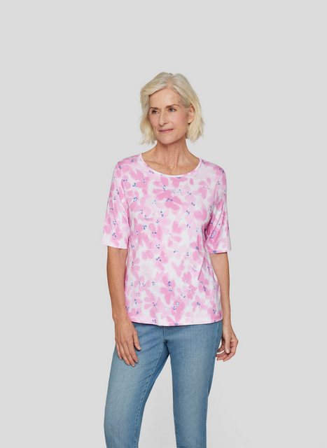 Rabe Print-Shirt Rabe T-Shirt mit zartem Blumenmuster in Aquarell-Optik günstig online kaufen