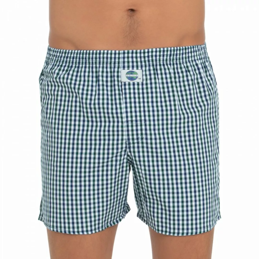 D.E.A.L International Boxershorts Blau, Grün & Weiß kariert günstig online kaufen