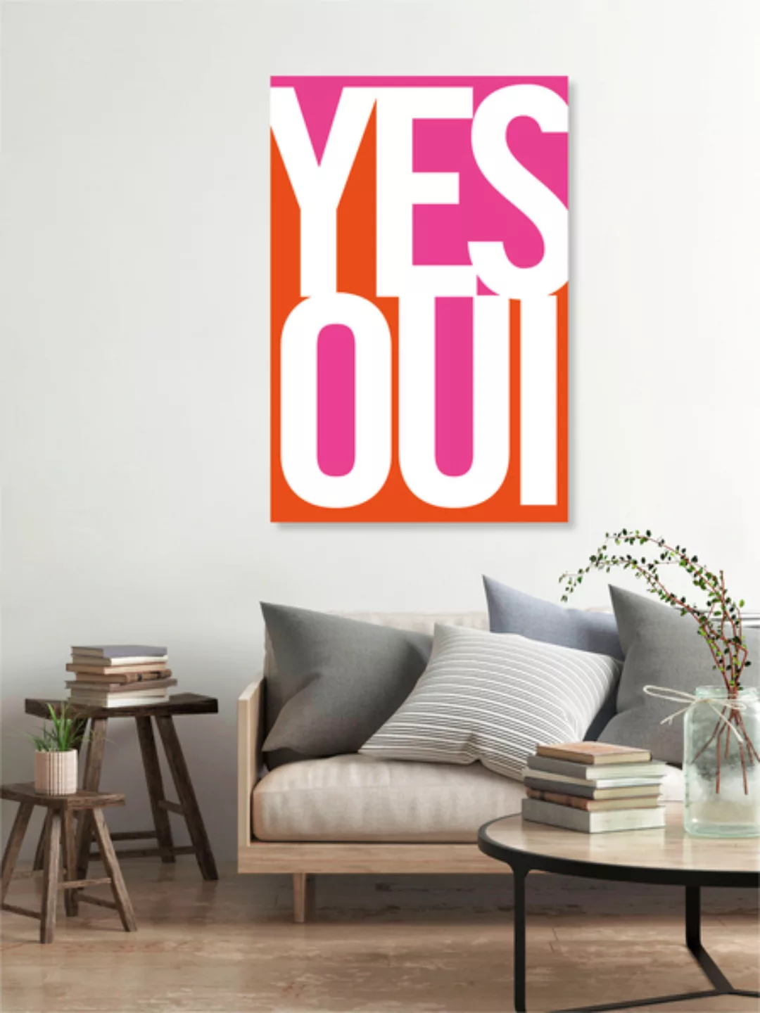 Poster / Leinwandbild - Yes Oui günstig online kaufen