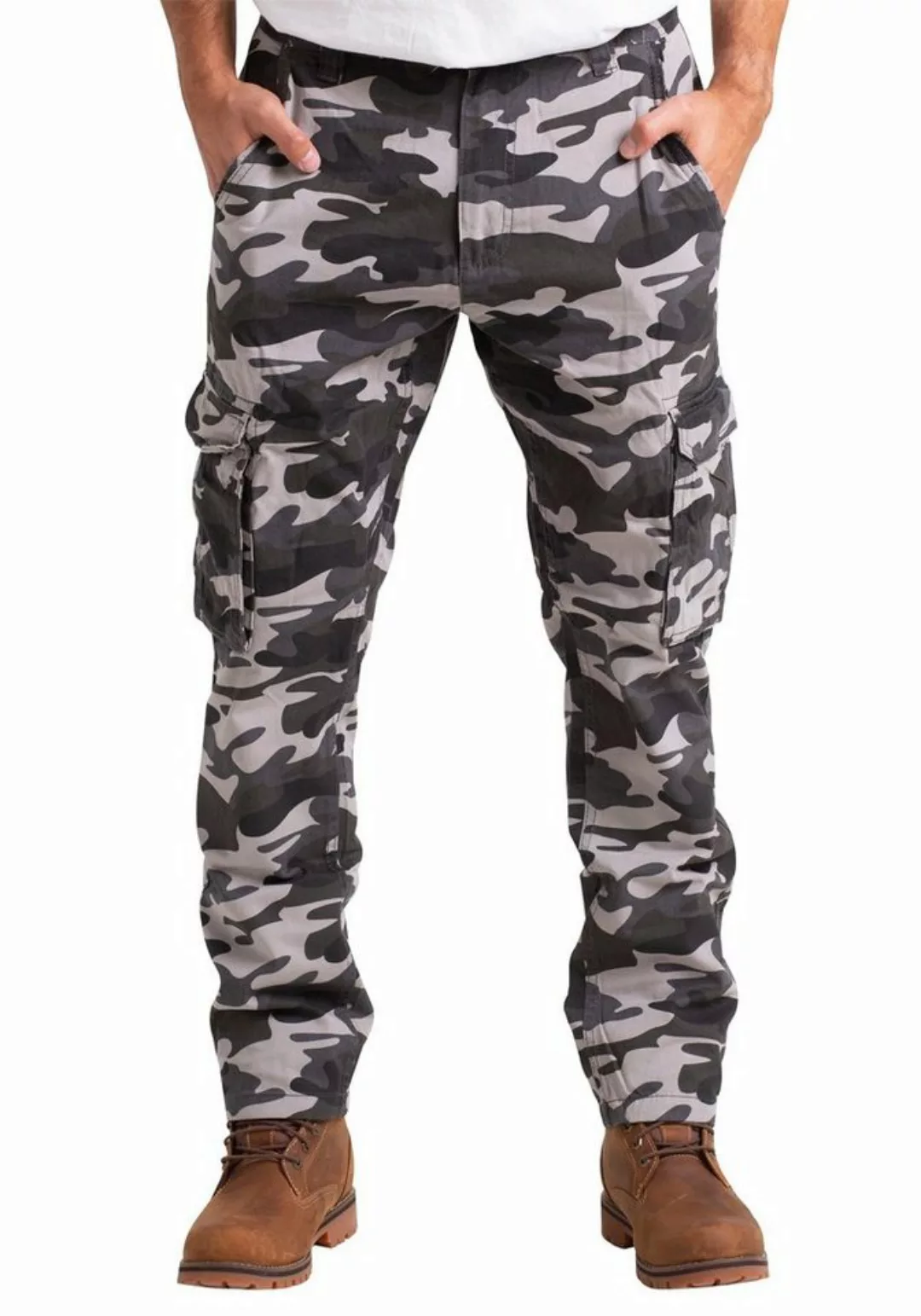 BlauerHafen Cargohose Mens Army Cargo Camouflage Hose Baumwolle Arbeitsklei günstig online kaufen