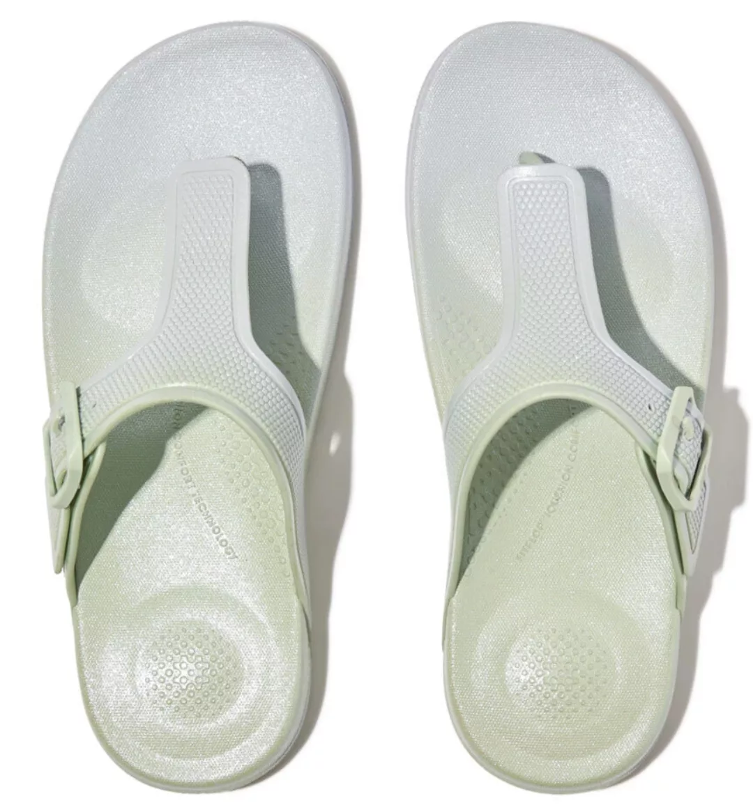 Fitflop Zehentrenner "IQUSHION IRIDESCENT ADJUSTABLE BUCKLE", Keilabsatz, S günstig online kaufen