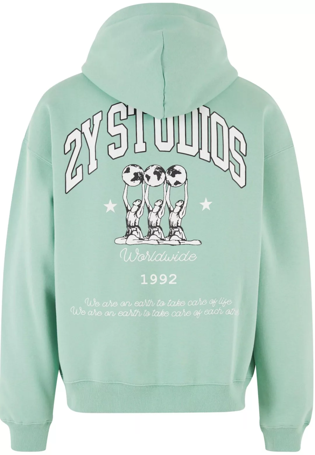 2Y Studios Sweatjacke "2Y Studios Herren 2Y Globus Oversize Zip-Hoodie" günstig online kaufen