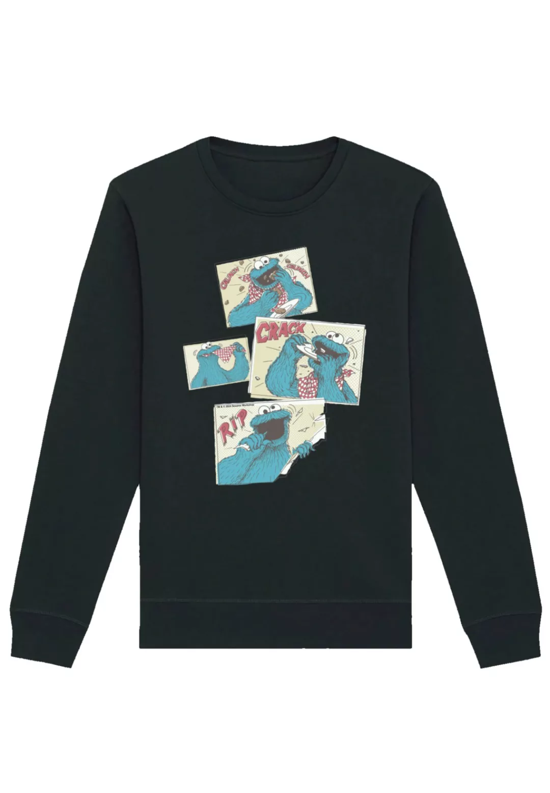 F4NT4STIC Sweatshirt "Sesamstraße Cookie Monster Crunch Crack Rip", Premium günstig online kaufen