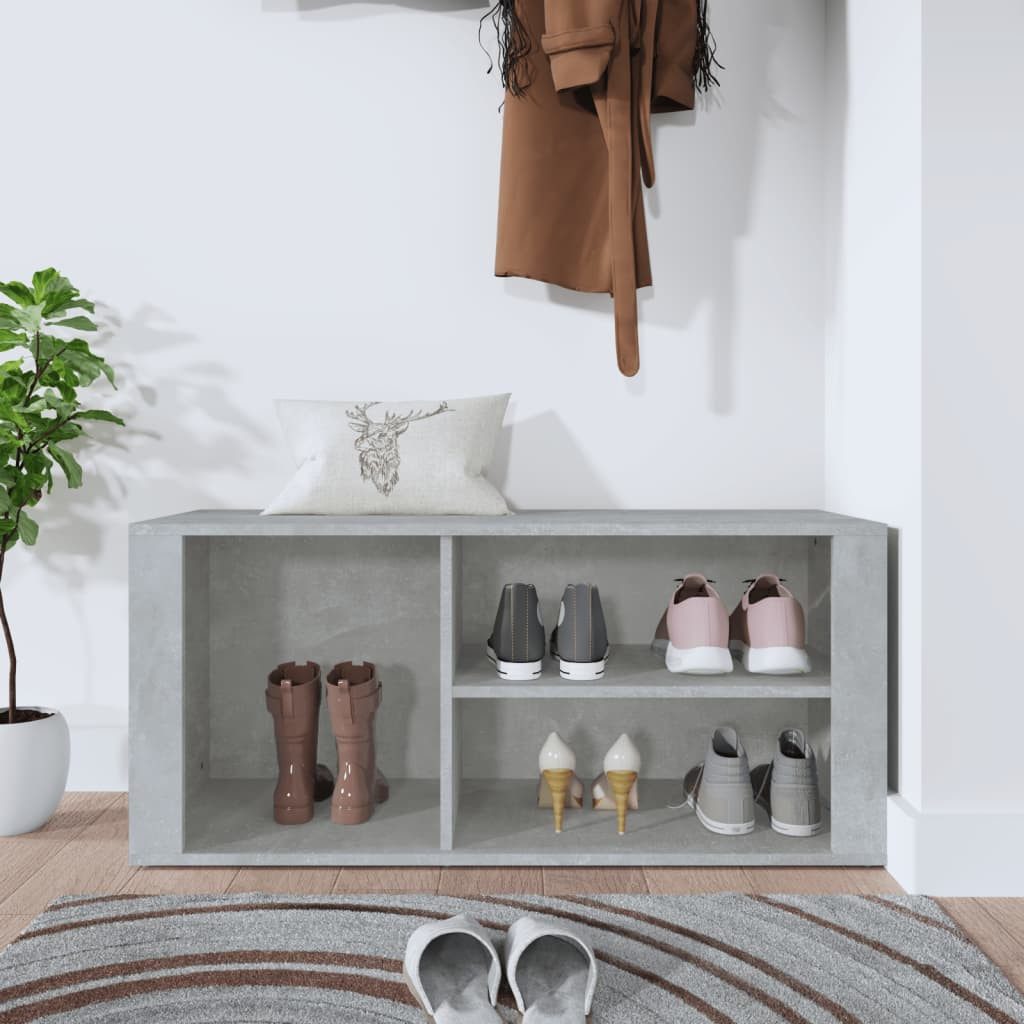 vidaXL Schuhregal Schuhregal Betongrau 100x35x45 cm günstig online kaufen