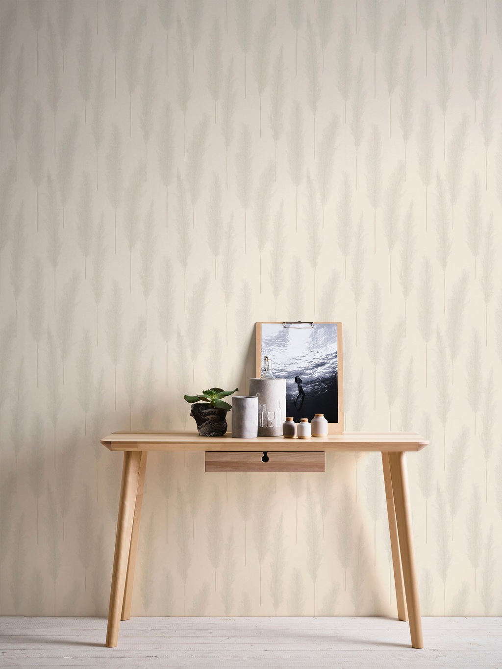 Bricoflor Tapete Pampasgras Beige Creme Helle Vliestapete Im Hygge Stil Mod günstig online kaufen