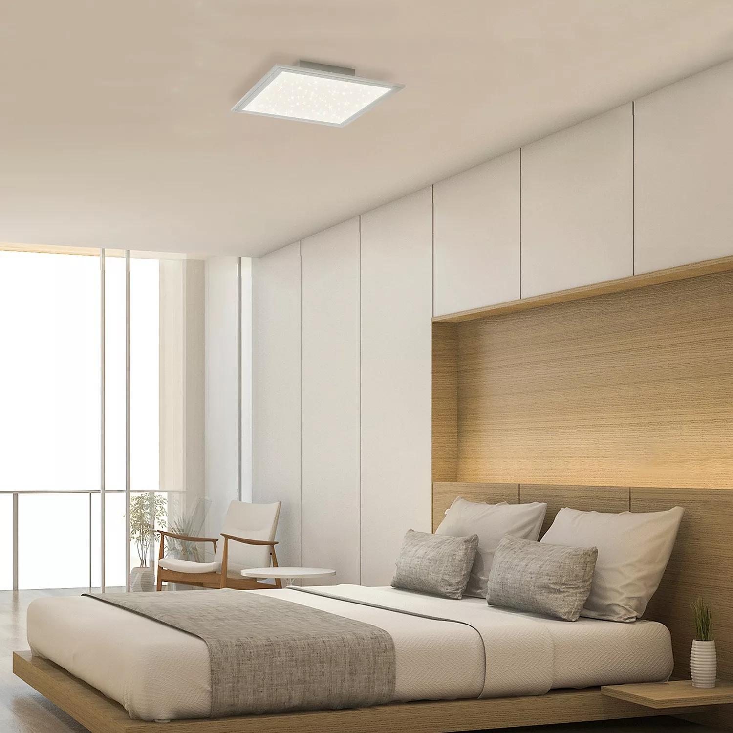 LED-Panel Pallas, weiß, dimmbar, CCT, 45x45cm günstig online kaufen