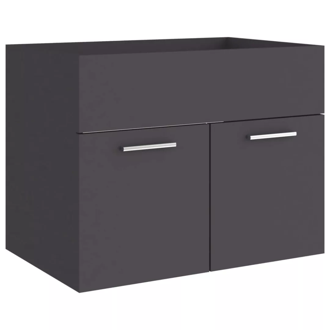 Waschbeckenunterschrank Grau 60x38,5x46 Cm Spanplatte günstig online kaufen