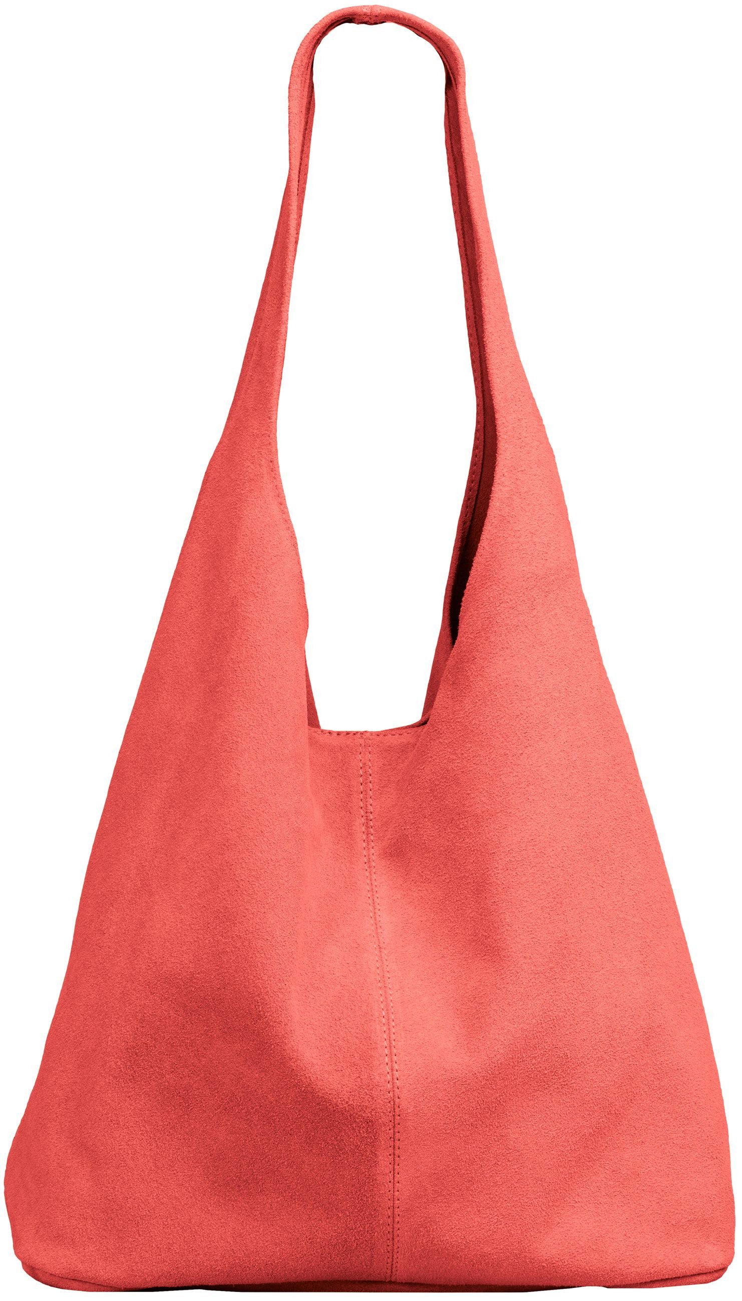 Caspar Schultertasche große Damen Wildleder Tasche günstig online kaufen