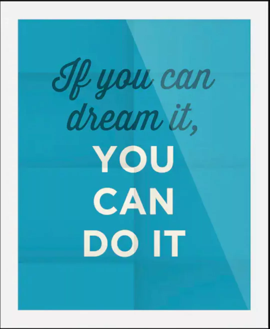 queence Bild »You can do it«, Schriftzüge, (1 St.), gerahmt günstig online kaufen