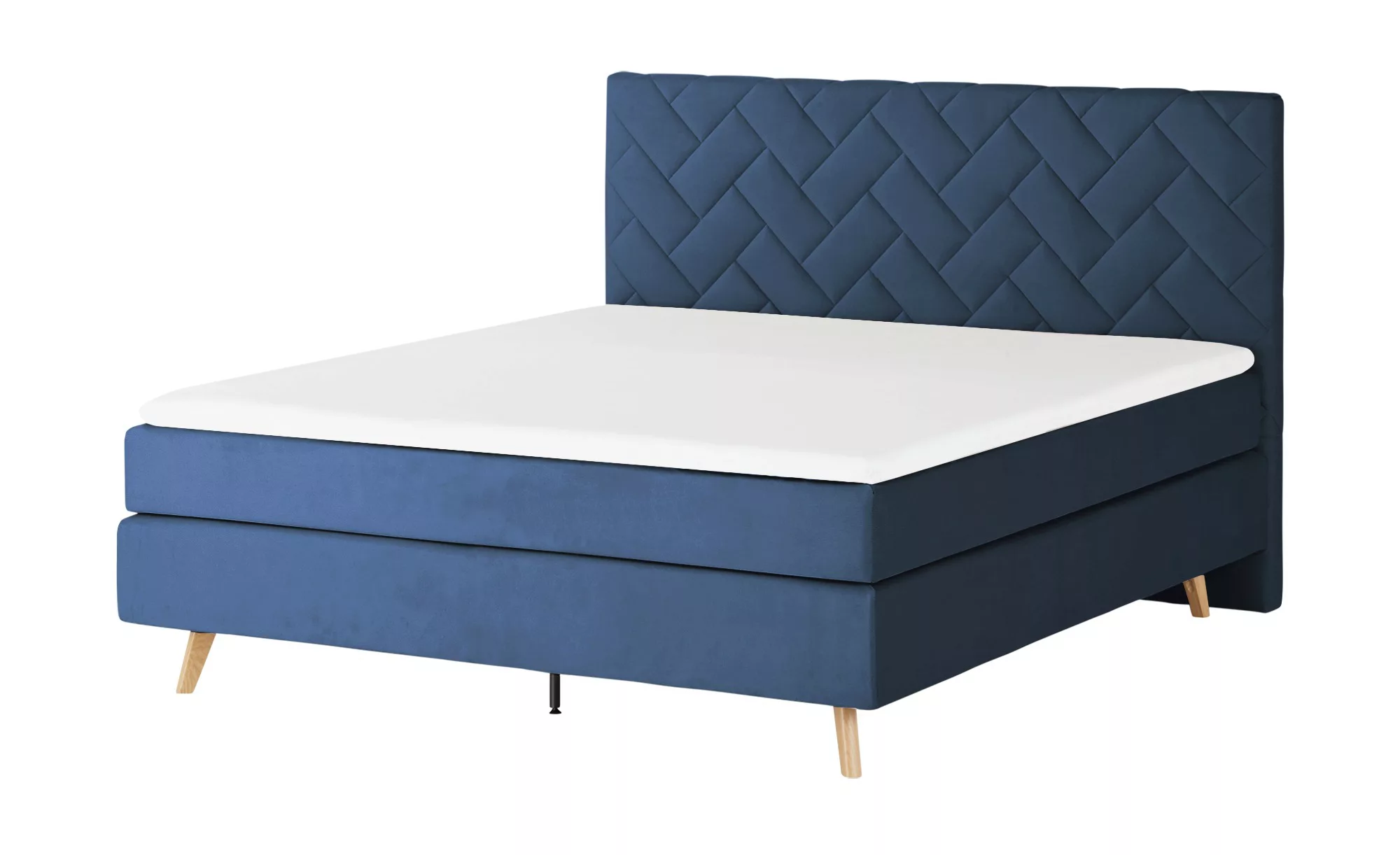 Boxspringbett  Weave ¦ blau ¦ Maße (cm): B: 180 H: 122 Betten > Boxspringbe günstig online kaufen