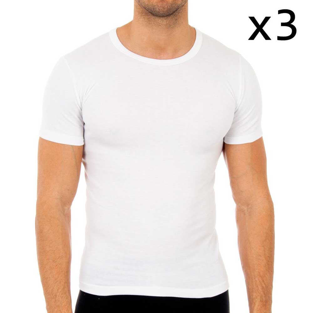 Abanderado 0806 Short Sleeve T-shirt 3 Einheiten 60 White günstig online kaufen