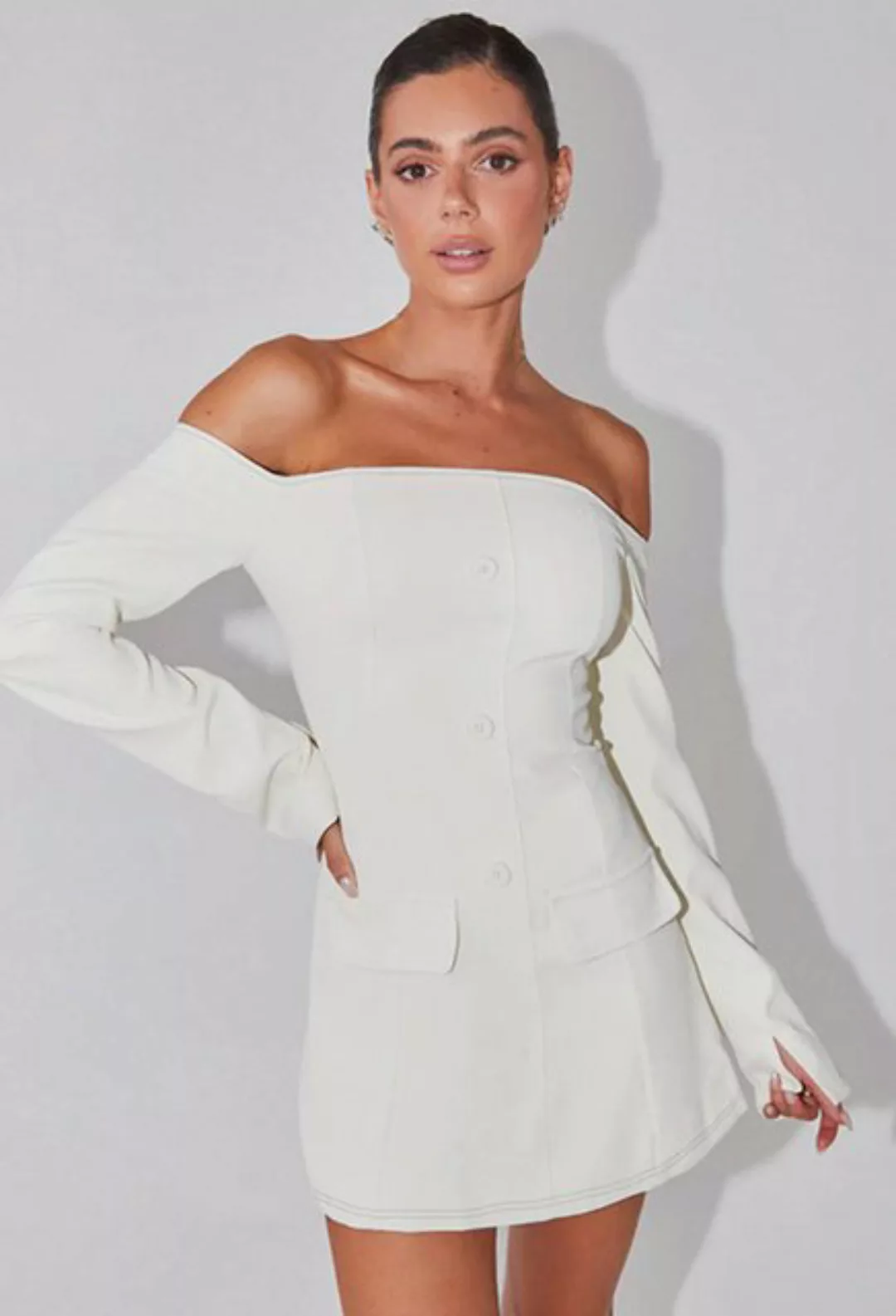 CHENIN Off-Shoulder-Kleid Schmal geschnittenes One-Shoulder-Damenkleid mit günstig online kaufen