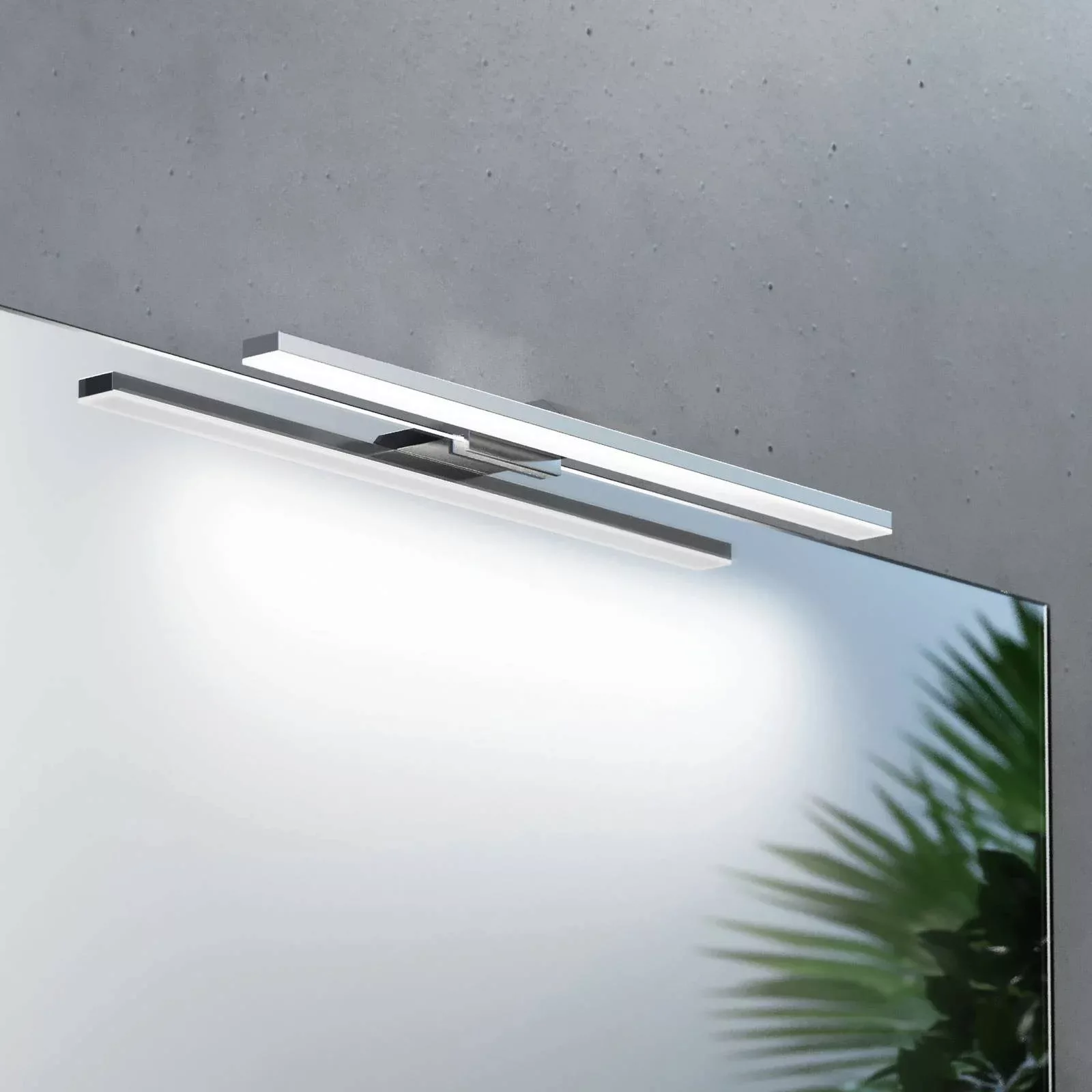 LED-Spiegelleuchte Triga IP44, chrom, 40cm, 4.000K günstig online kaufen