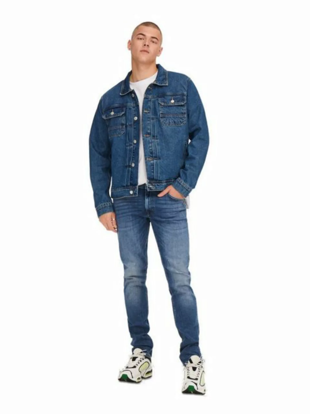 Only & Sons Herren Jeans ONSLOOM SLIM 3292 - Slim Fit - Blau - Blue Denim günstig online kaufen