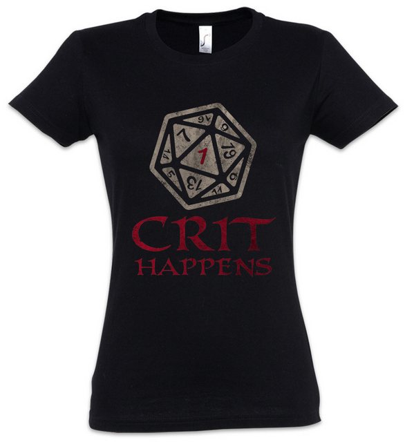 Urban Backwoods Print-Shirt Crit Happens Damen T-Shirt Dungeons RPG Rolepla günstig online kaufen