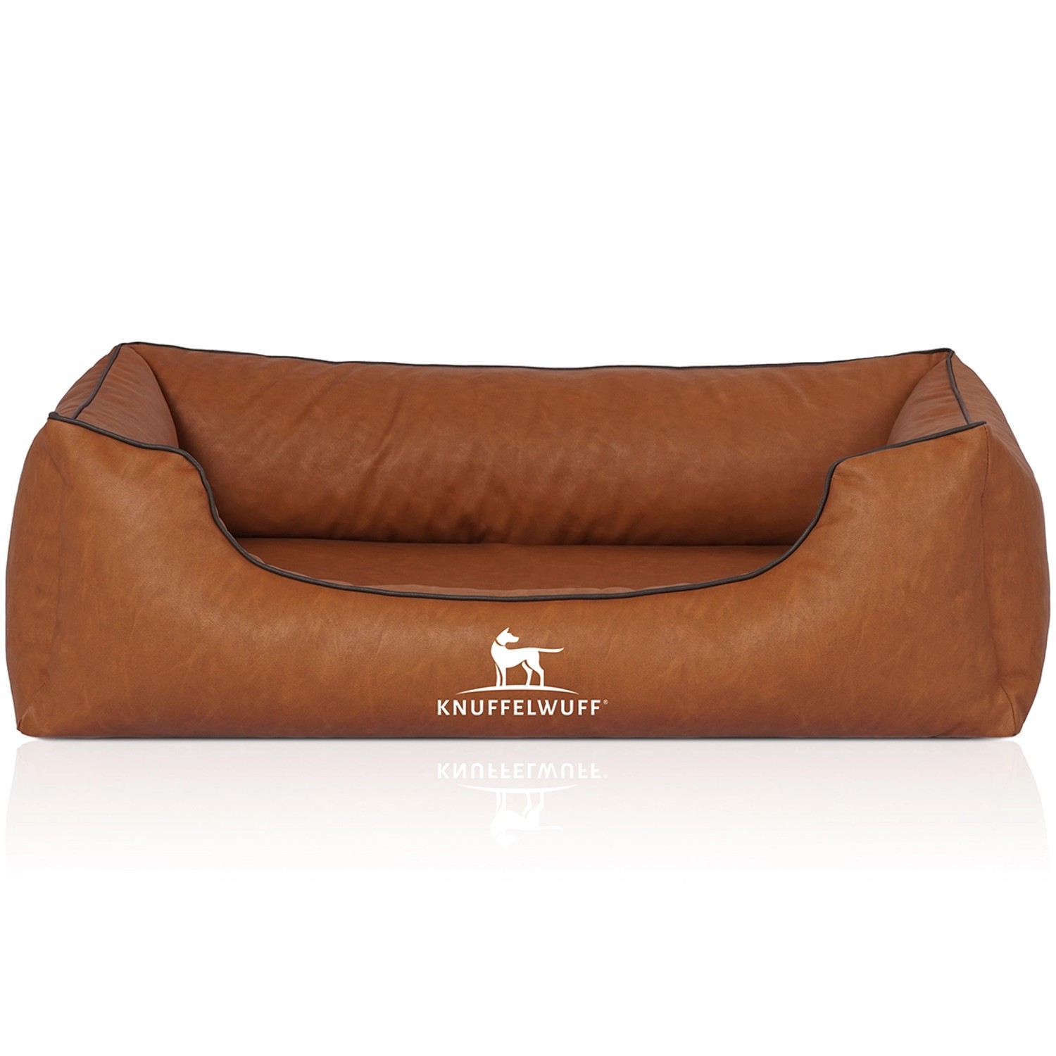 Knuffelwuff Hundebett Henderson Kunstleder M-L 85 x 63cm Rusty günstig online kaufen