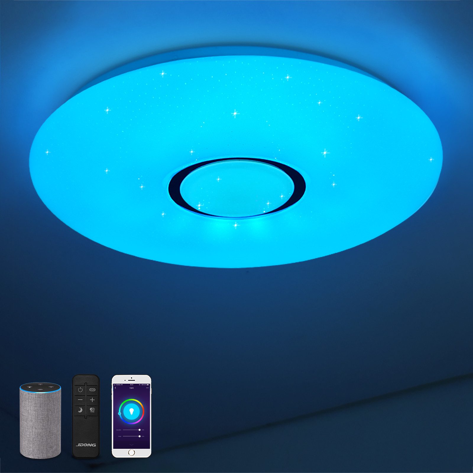 JDONG LED Deckenleuchte Dimmbar mit Fernbedienung, günstig online kaufen