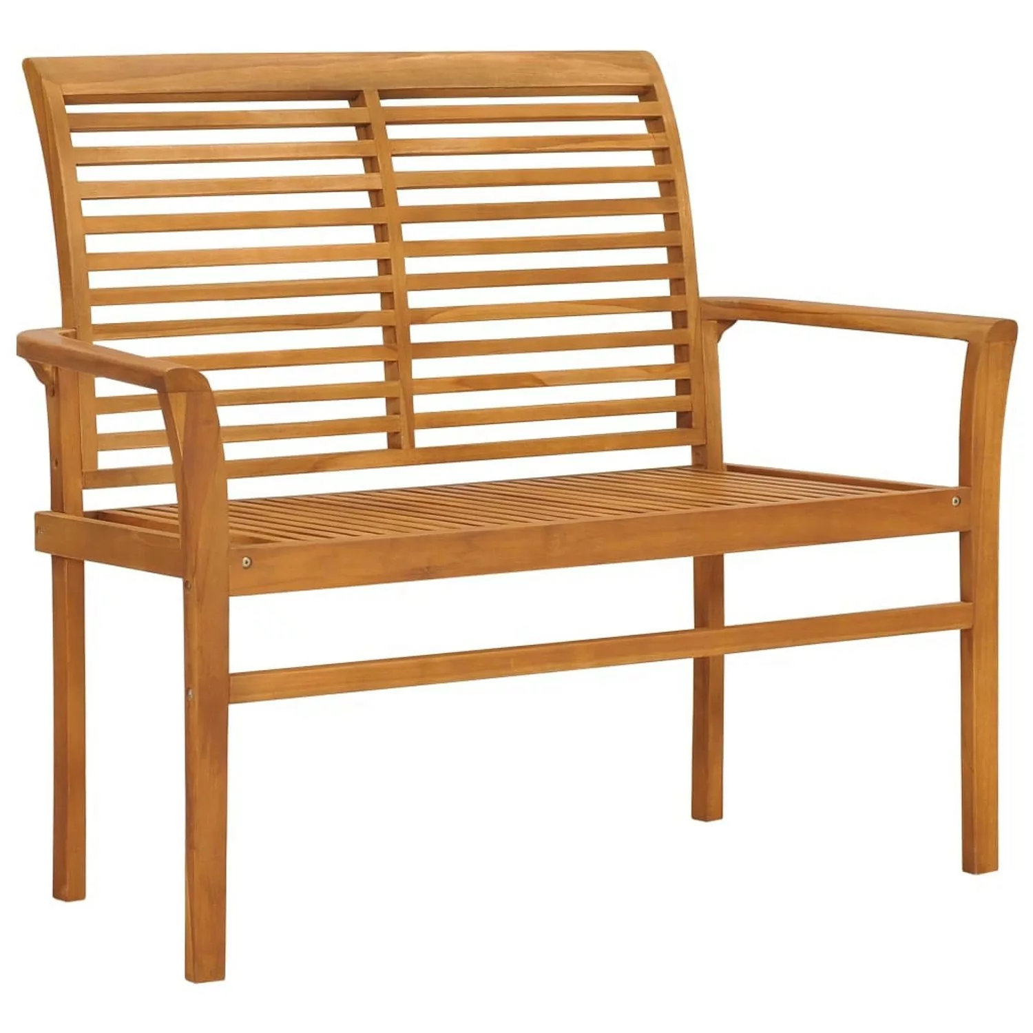 Gartenbank Mit Blauer Auflage 112 Cm Massivholz Teak günstig online kaufen