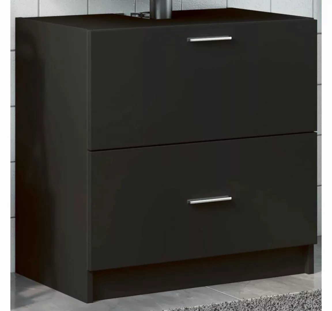 vidaXL Schrankmodule Waschbeckenunterschrank Schwarz 59x37x59 cm Holzwerkst günstig online kaufen