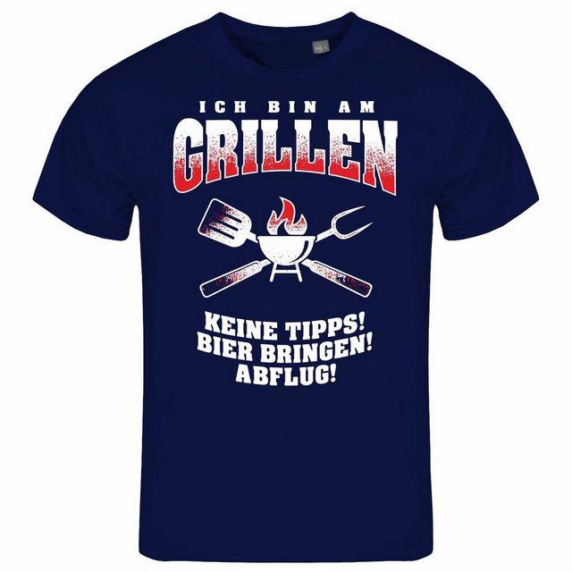 deinshirt Print-Shirt Herren T-Shirt Ich bin am grillen Funshirt mit Motiv günstig online kaufen