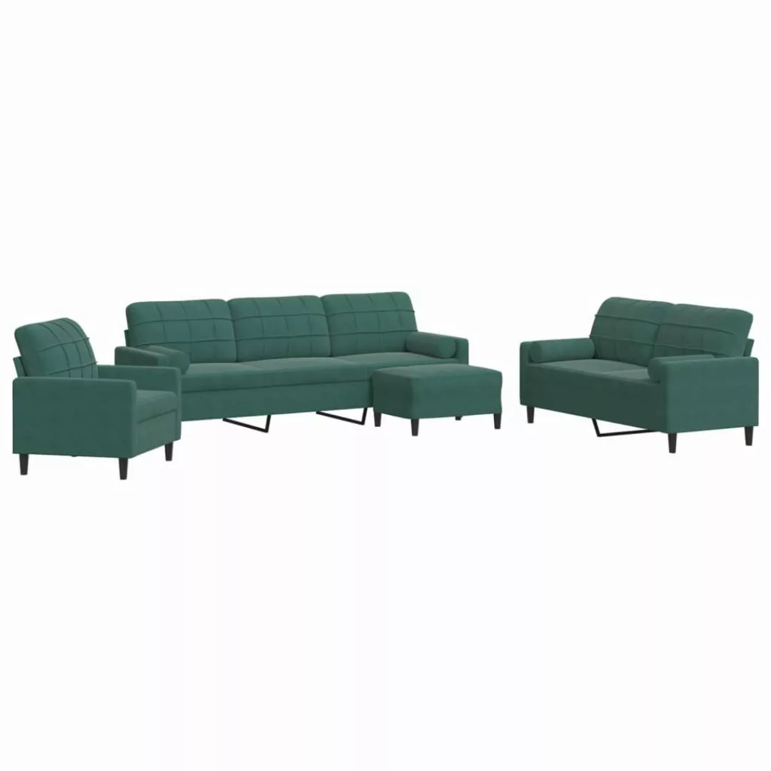 vidaXL Sofa 4-tlg. Sofagarnitur mit Kissen günstig online kaufen