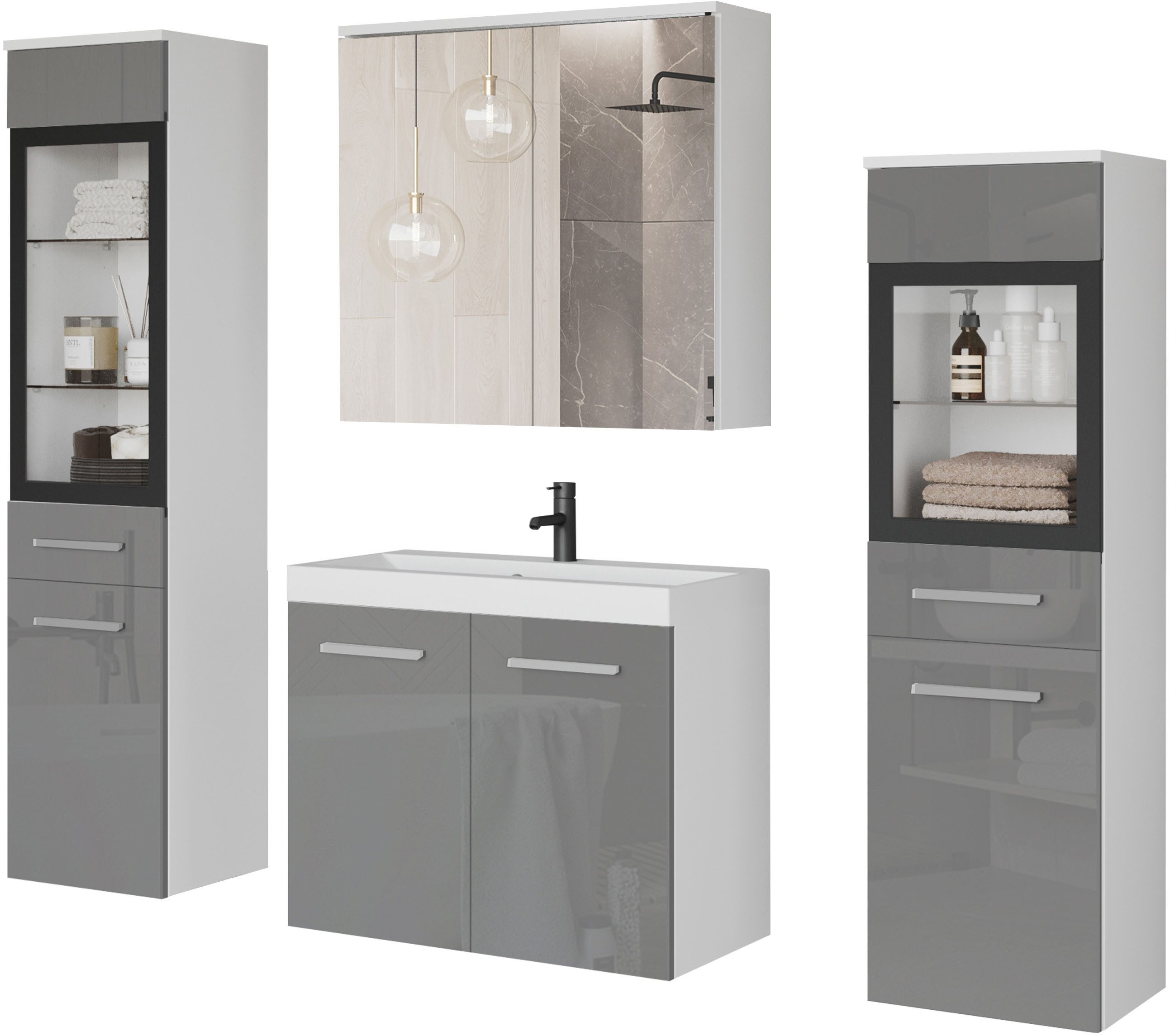 welltime Badmöbel-Set MADRIT II, Schrank mit günstig online kaufen
