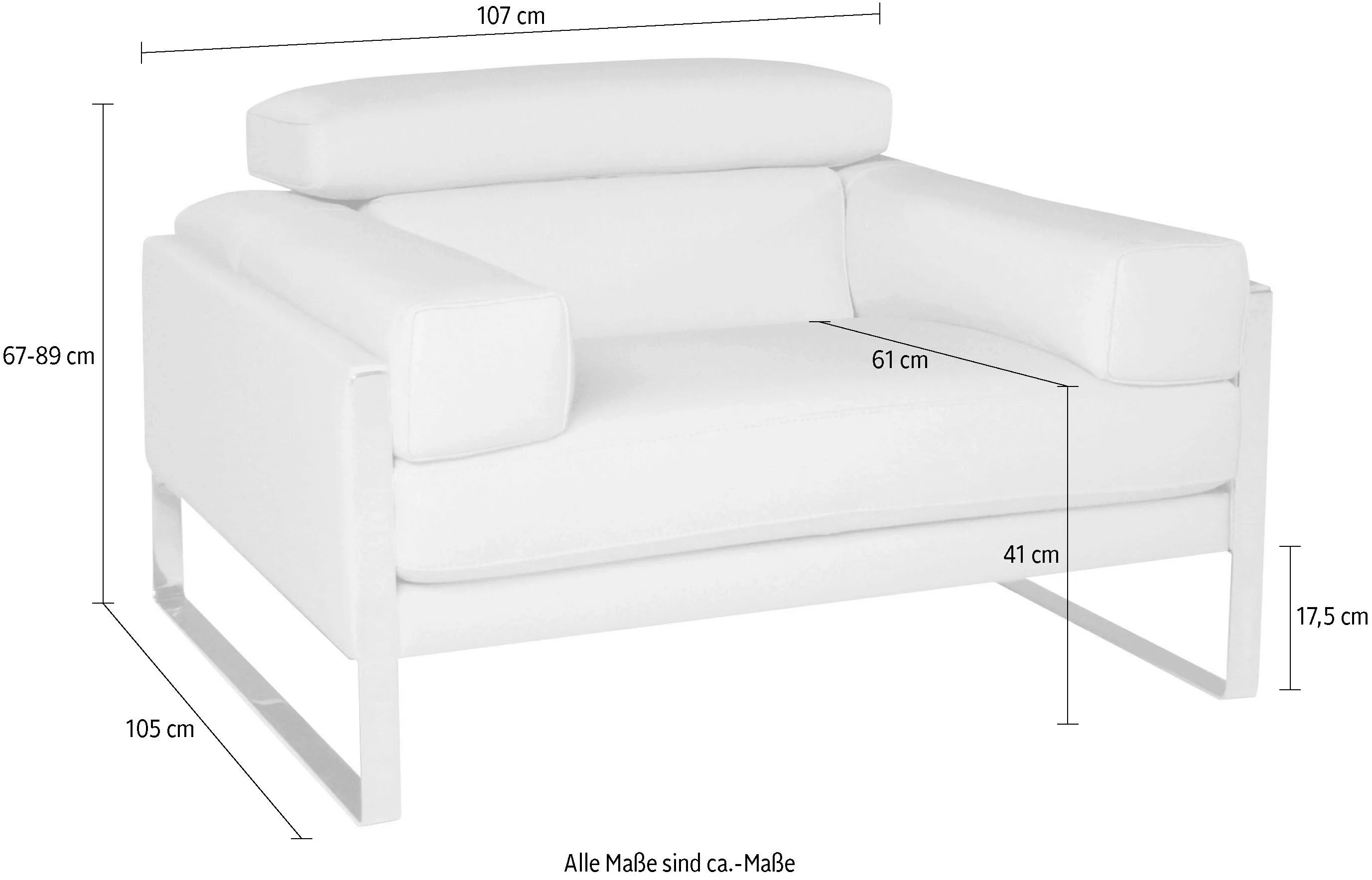 CALIA ITALIA Sessel »Romeo Loungesessel«, extravaganter Designsessel günstig online kaufen