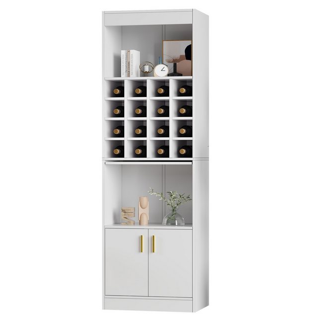 DOPWii Vitrine Stehschrank für Weinliebhaber,16 Weinfächer,Sideboard,180 cm günstig online kaufen