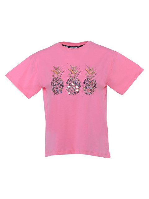 Freshlions T-Shirt T-Shirt Ananas rosa L Pailletten günstig online kaufen