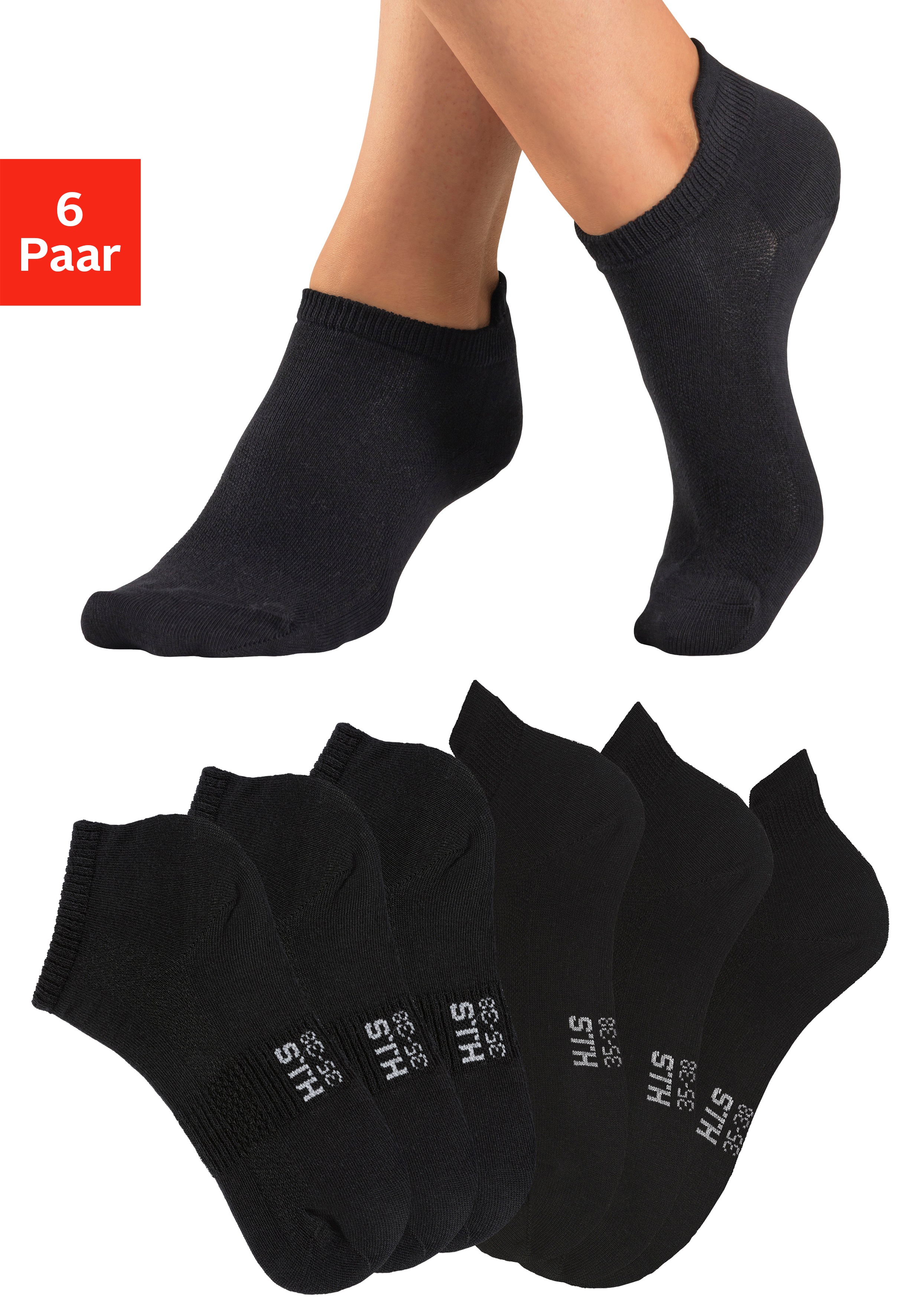 H.I.S Sportsocken, (Packung, 6 Paar), Kurzsocken und Sneakersocken in einem günstig online kaufen