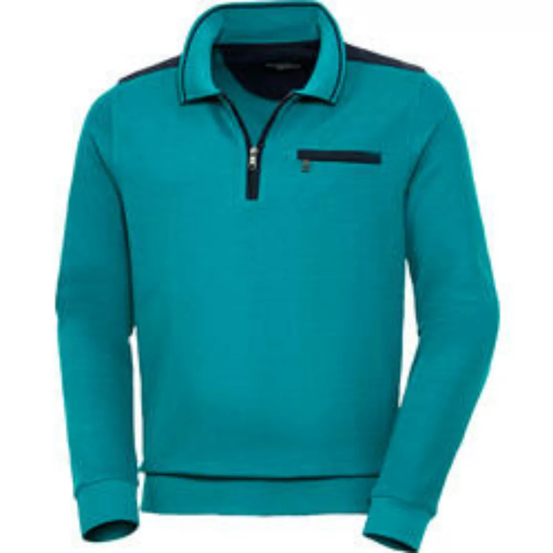 HENSON&HENSON Herren Polo Pullover Zipper günstig online kaufen