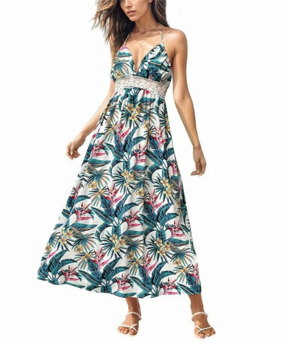 AFAZ New Trading UG Sommerkleid Sommerliches Damen-Festtagskleid mit botani günstig online kaufen