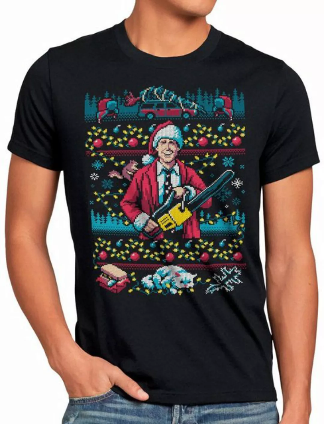 style3 Print-Shirt Griswold Schöne Bescherung Kevin Weihnachten Ugly Pulli günstig online kaufen