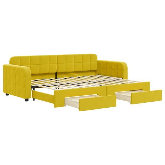 vidaXL Gästebett Gästebett Tagesbett Ausziehbar mit Schubladen Gelb 80x200 günstig online kaufen